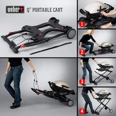 SmokeCraft: Q Portable Cart, 28.2" x 21" x 25", Black