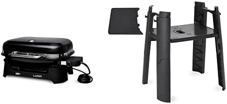 SmokeCraft: Lumin Compact Outdoor Electric Barbecue Grill, Black - Great Small Spaces such as Patios, Balconies, and Decks, Portable and Convenient