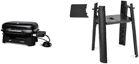 SmokeCraft: Lumin Compact Outdoor Electric Barbecue Grill, Black - Great Small Spaces such as Patios, Balconies, and Decks, Portable and Convenient
