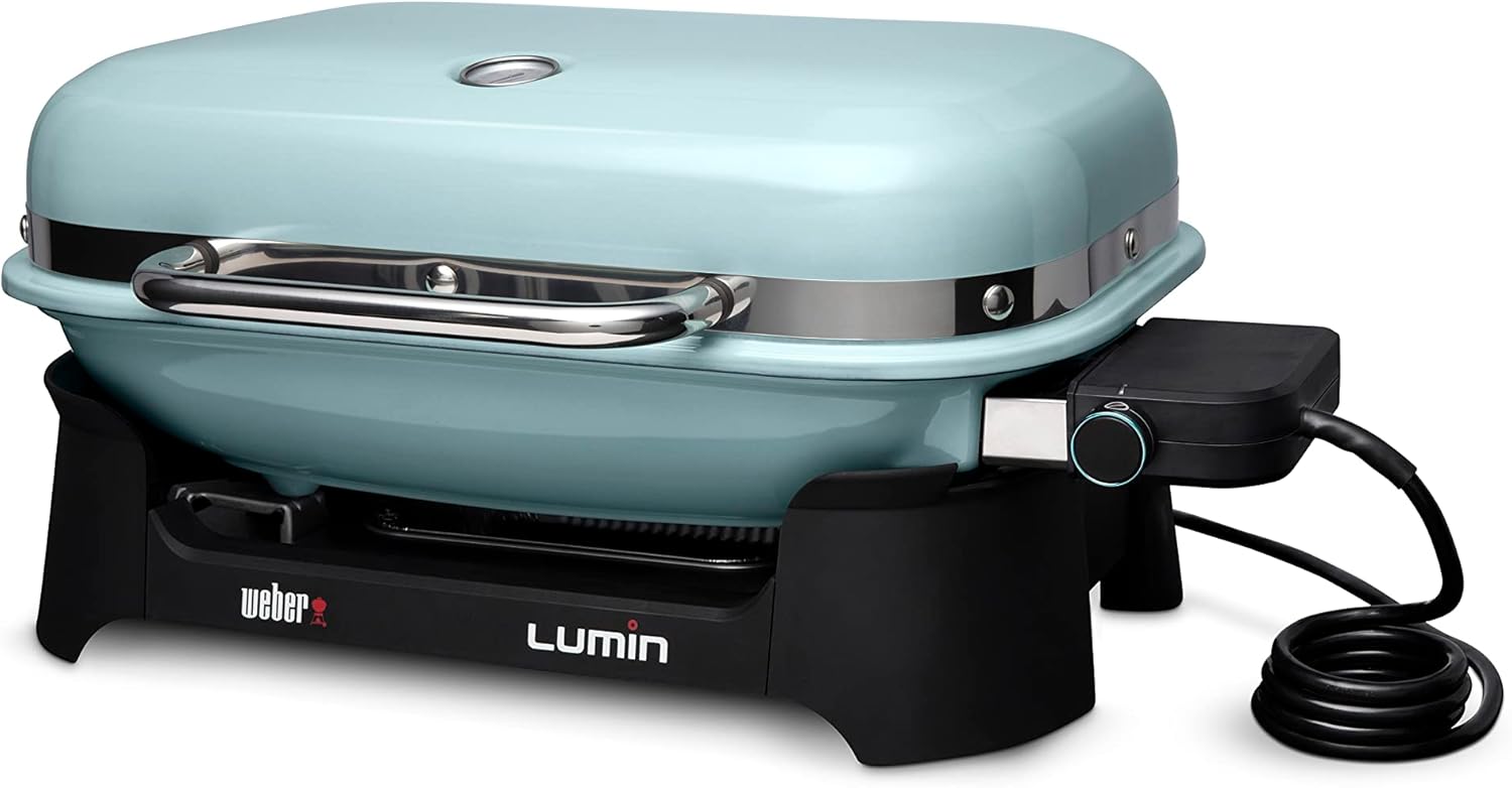 SmokeCraft: Lumin Compact Outdoor Electric Barbecue Grill, Black - Great Small Spaces such as Patios, Balconies, and Decks, Portable and Convenient