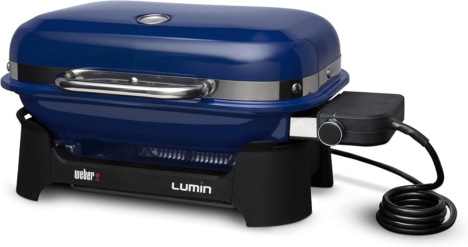 SmokeCraft: Lumin Compact Outdoor Electric Barbecue Grill, Black - Great Small Spaces such as Patios, Balconies, and Decks, Portable and Convenient