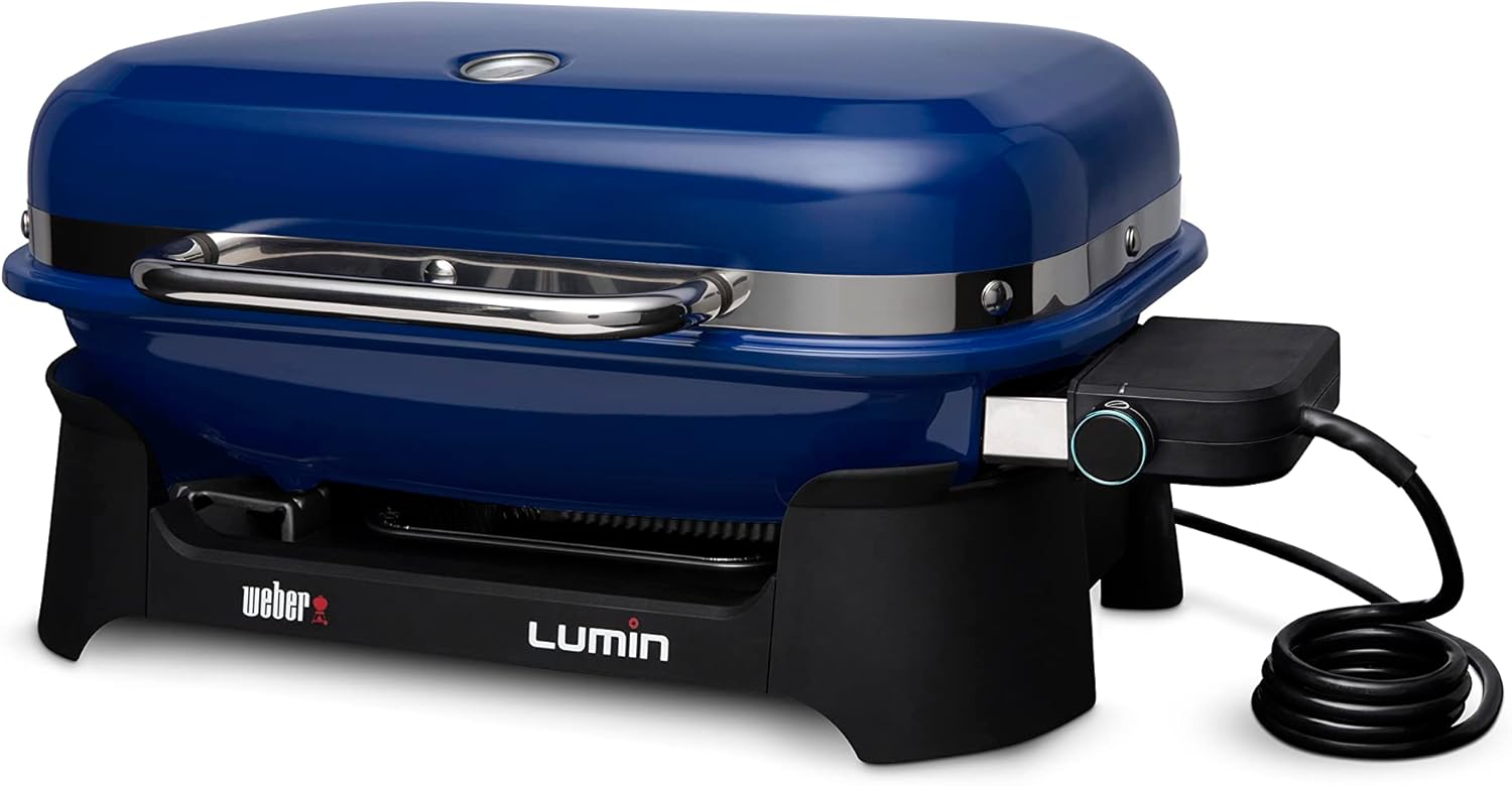 SmokeCraft: Lumin Compact Outdoor Electric Barbecue Grill, Black - Great Small Spaces such as Patios, Balconies, and Decks, Portable and Convenient