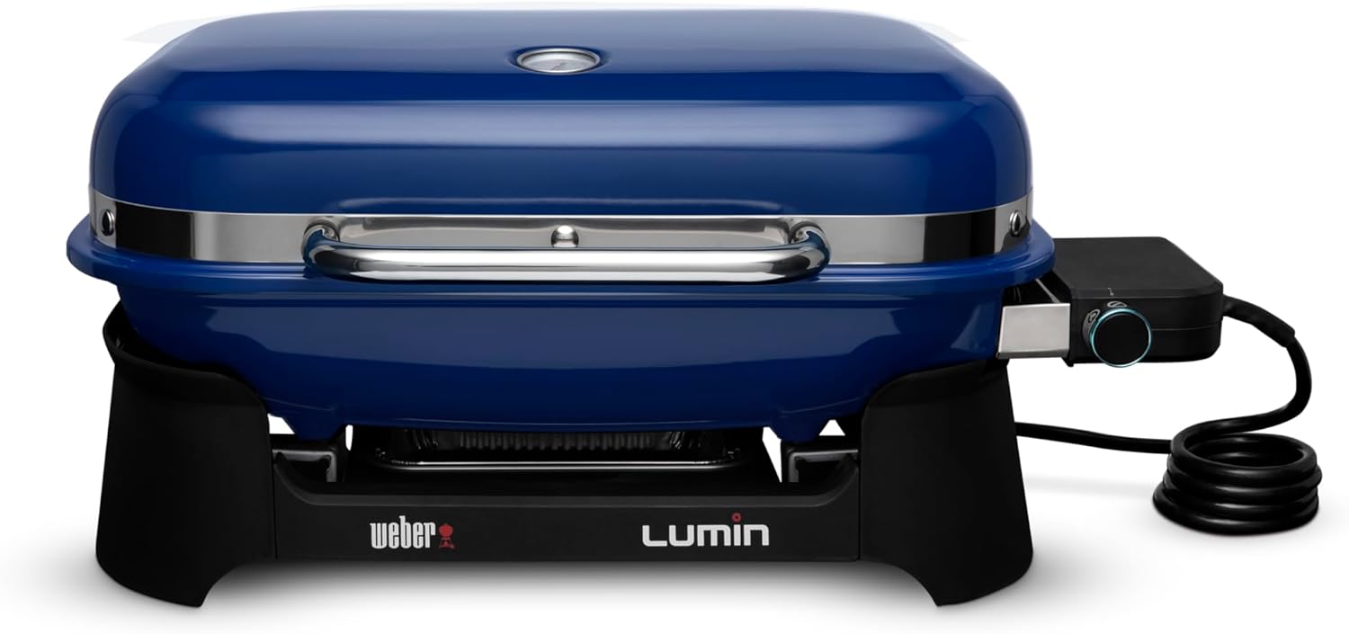 SmokeCraft: Lumin Compact Outdoor Electric Barbecue Grill, Black - Great Small Spaces such as Patios, Balconies, and Decks, Portable and Convenient