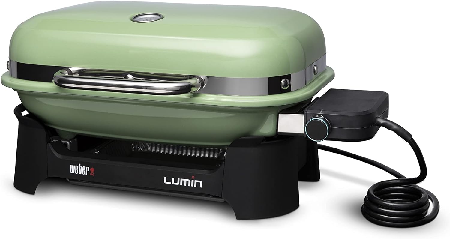 SmokeCraft: Lumin Compact Outdoor Electric Barbecue Grill, Black - Great Small Spaces such as Patios, Balconies, and Decks, Portable and Convenient