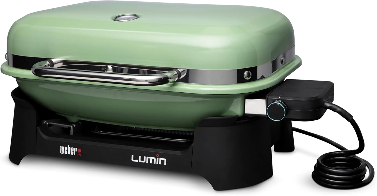 SmokeCraft: Lumin Compact Outdoor Electric Barbecue Grill, Black - Great Small Spaces such as Patios, Balconies, and Decks, Portable and Convenient