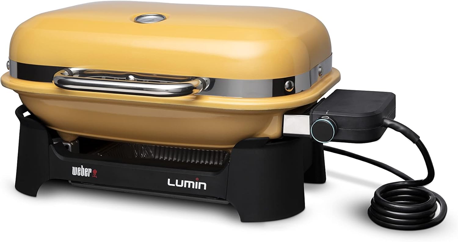 SmokeCraft: Lumin Compact Outdoor Electric Barbecue Grill, Black - Great Small Spaces such as Patios, Balconies, and Decks, Portable and Convenient