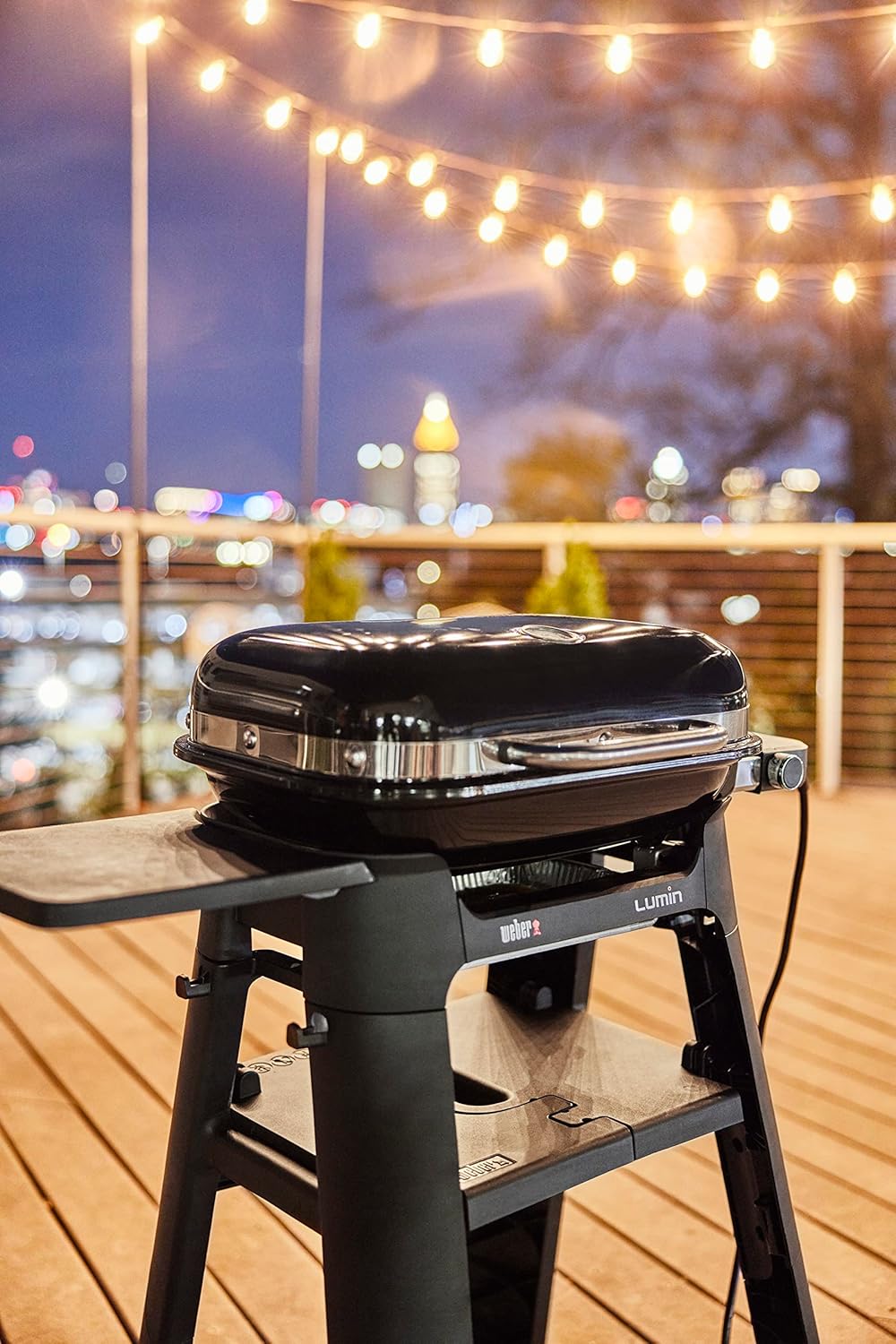 SmokeCraft: Lumin Compact Outdoor Electric Barbecue Grill, Black - Great Small Spaces such as Patios, Balconies, and Decks, Portable and Convenient