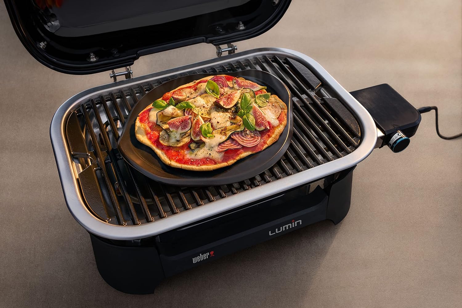SmokeCraft: Lumin Compact Outdoor Electric Barbecue Grill, Black - Great Small Spaces such as Patios, Balconies, and Decks, Portable and Convenient