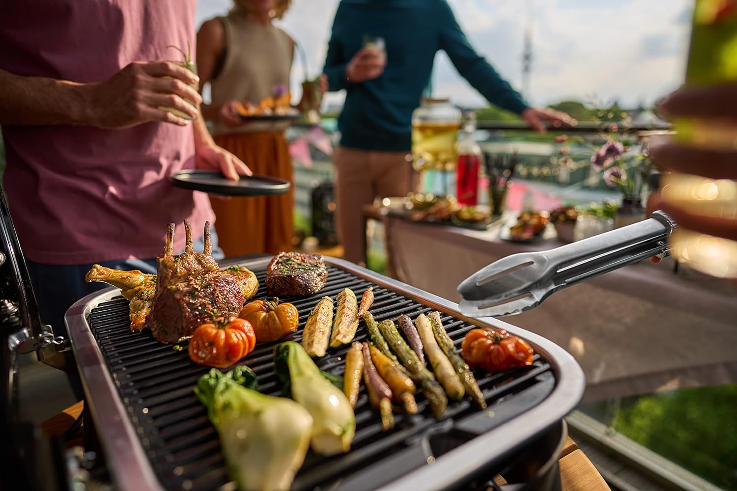 SmokeCraft: Lumin Compact Outdoor Electric Barbecue Grill, Black - Great Small Spaces such as Patios, Balconies, and Decks, Portable and Convenient