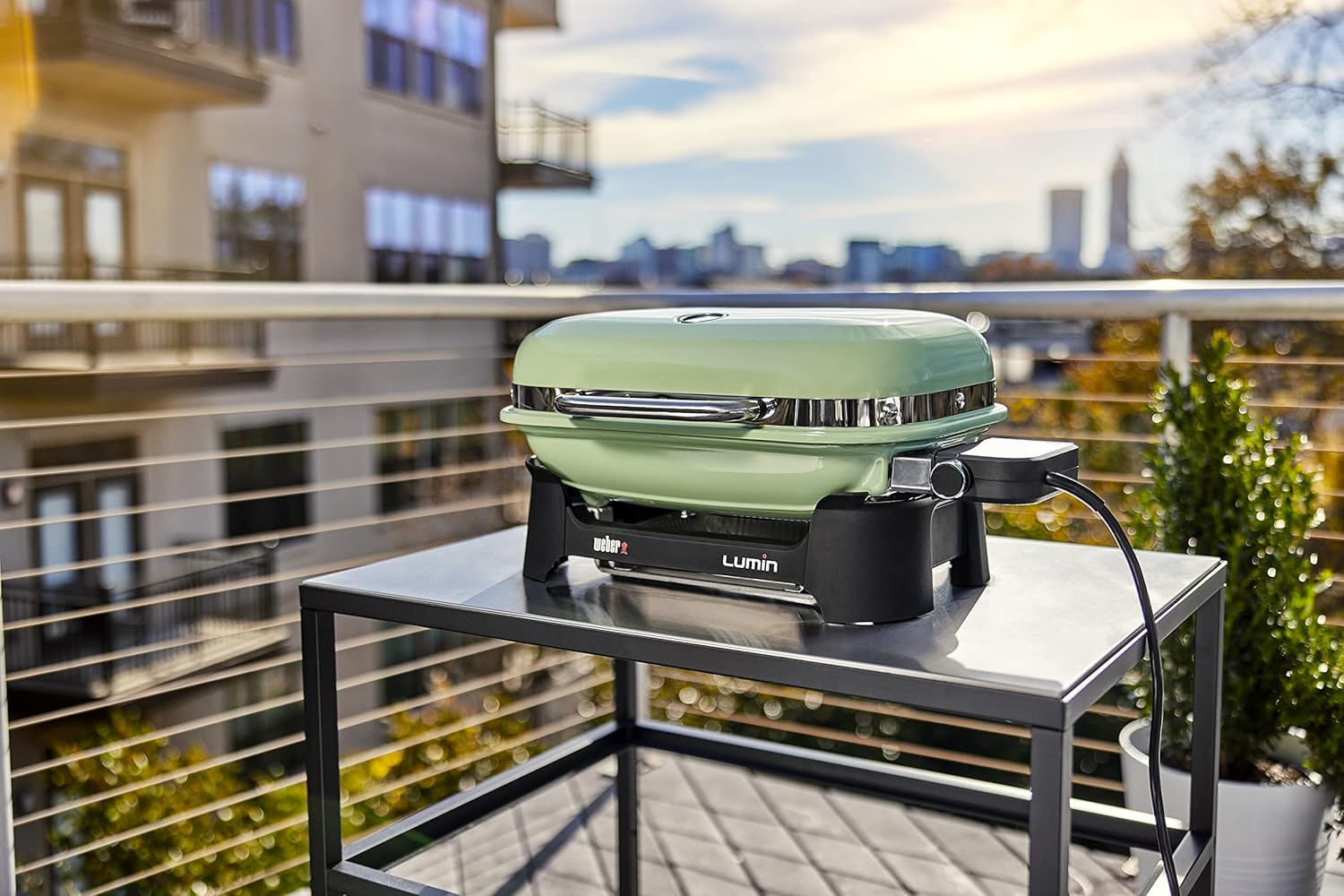 SmokeCraft: Lumin Compact Outdoor Electric Barbecue Grill, Black - Great Small Spaces such as Patios, Balconies, and Decks, Portable and Convenient
